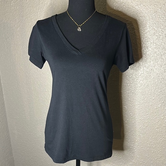 Ideal T Tops - IDEAL‎ T by Next Level Classic Black V-Neck Women's Top